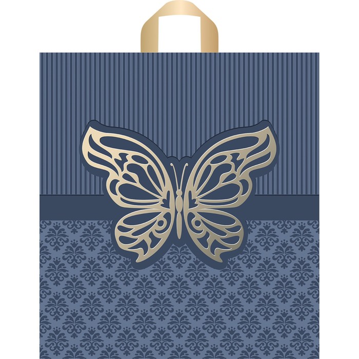 Пакет "Перфекто Баттерфляй", полиэтиленовый с петлевой ручкой, 46х42 см, 95 мкм