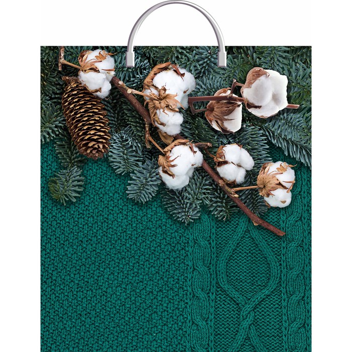 Пакет "Теплая композиция", полиэтиленовый с пластиковой ручкой 40 х 44 см, 85 мкм