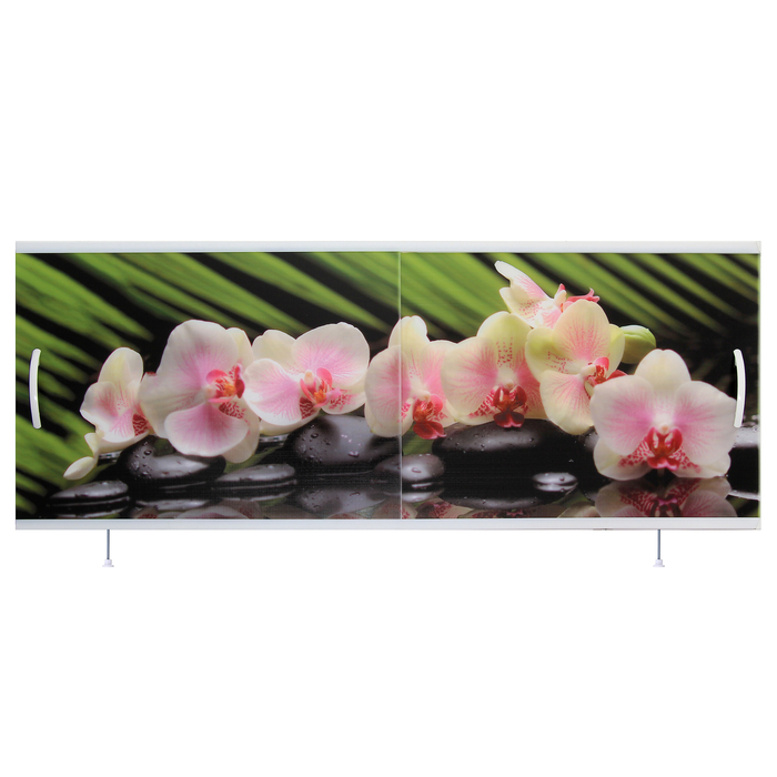 Экран под ванну "ВладЭк" Стандарт+, 1.5 м, Орхидея на камнях