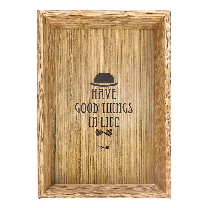 Фоторамка пластик 10х15 см "Эко-стиль" светлое дерево