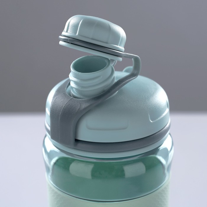 Бутылка для воды 600 мл, крышка с соской, на браслете, вставка из ткани, микс, 6.5х22 см