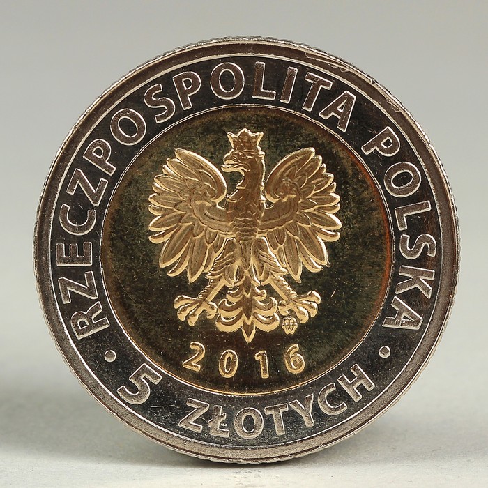 Монета "5 злотых 2016 Польша Замок Поморских Князей в Щецине"