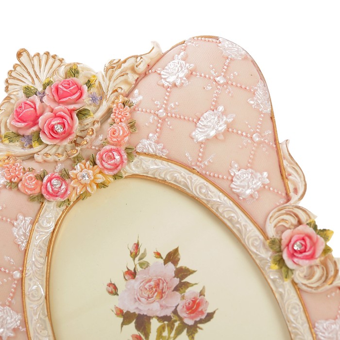 Фоторамка полистоун 10х15 см "Монплезир" стразы 24х17 см