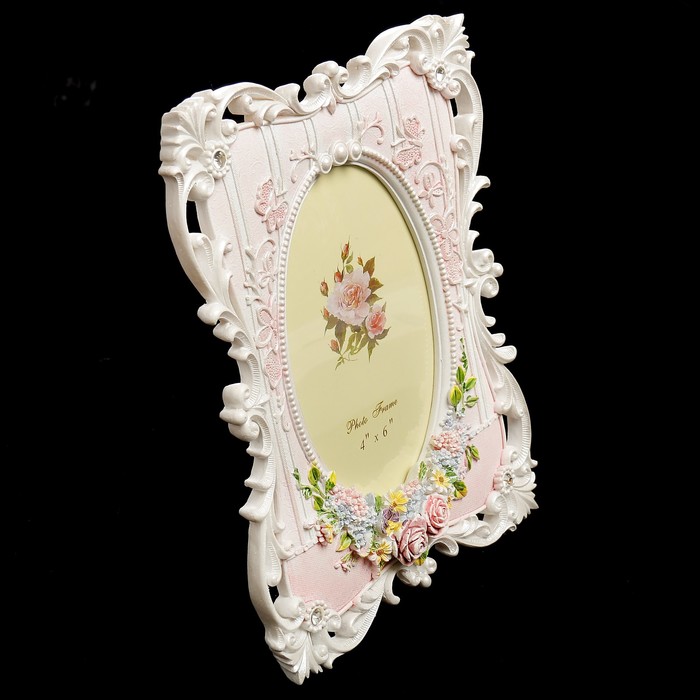 Фоторамка полистоун 10х15 см "Тюильри" стразы 22х17,5 см