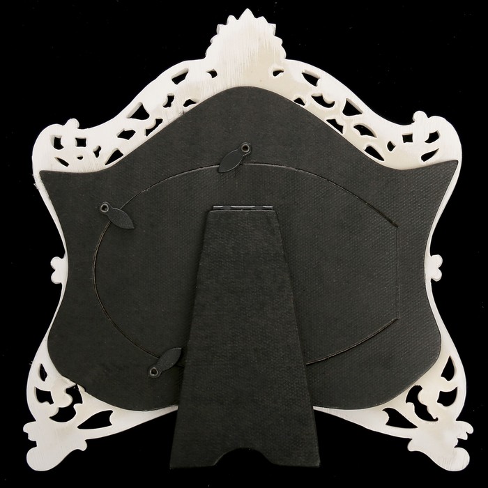 Фоторамка полистоун 10х15 см "Лилль" стразы белоснежная 21х23 см