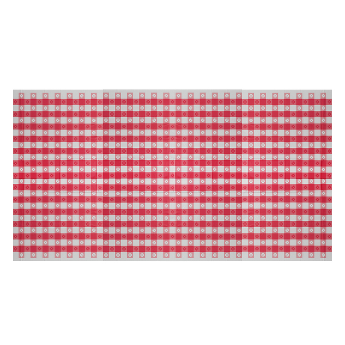 Скатерть красная клетка 132*183 см