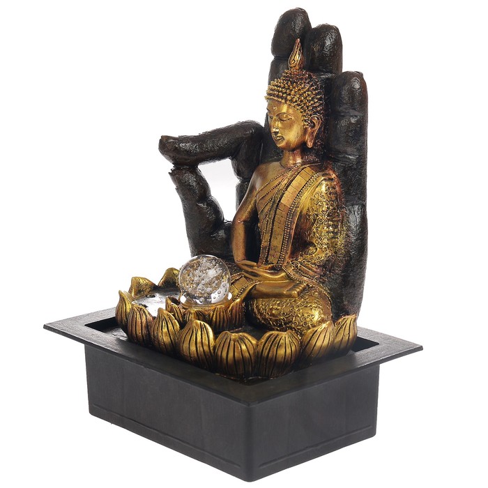 Фонтан полистоун "Медитирующий будда" 42х30,5х23 см