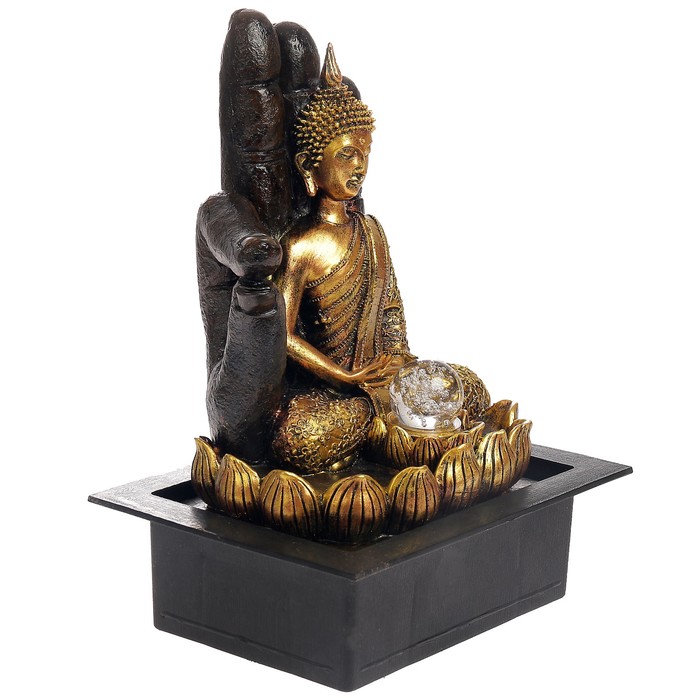 Фонтан полистоун "Медитирующий будда" 42х30,5х23 см