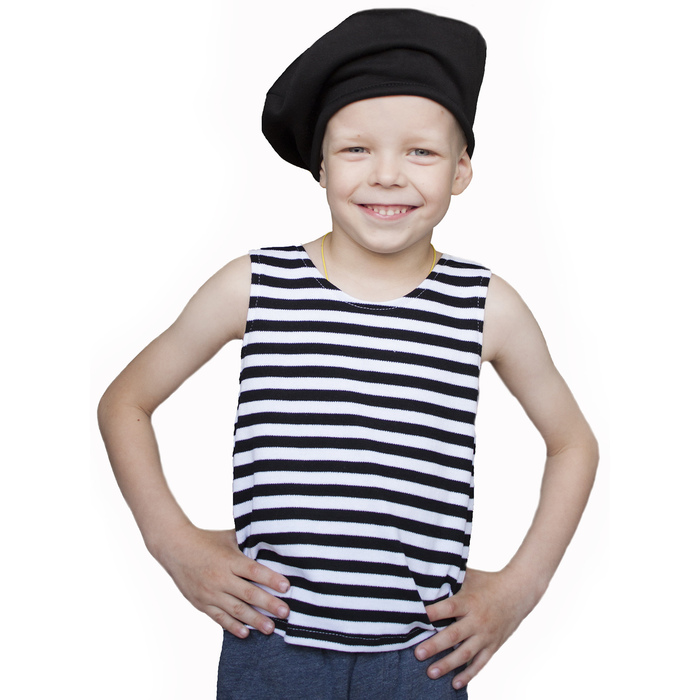 Карнавальный костюм "Морпех", тельник, берет, 2-3 года рост 94-104