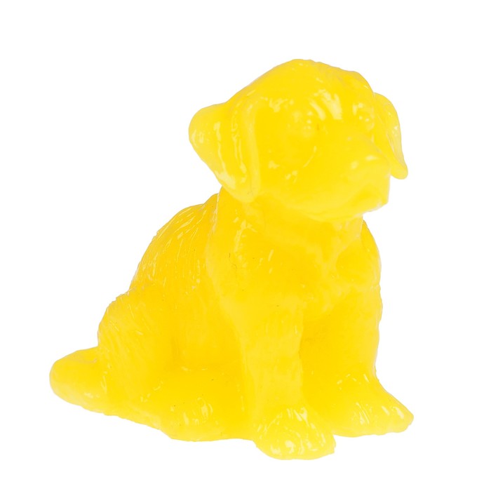 Сувенир "Пёсик №1 жёлтый", янтарный