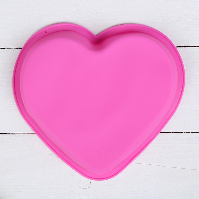 Форма для выпечки "Сердце", цвета МИКС