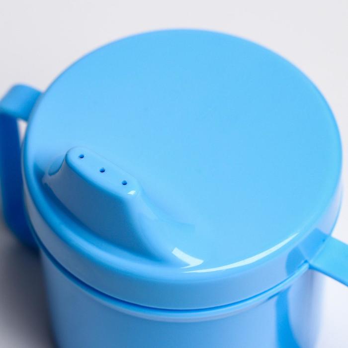 Поильник детский с твёрдым носиком, 180 мл, от 5 мес., цвет голубой