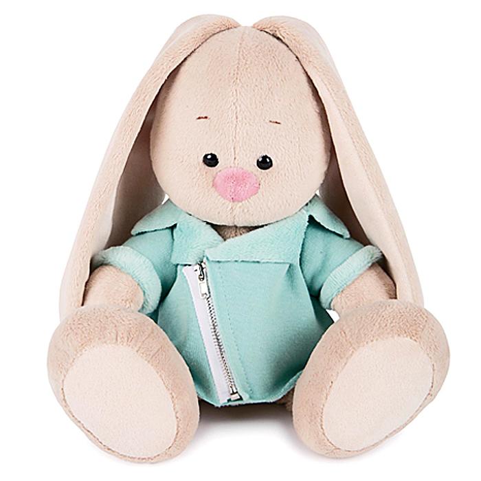 Мягкая игрушка "Зайка Ми" в голубой меховой курточке, 23 см
