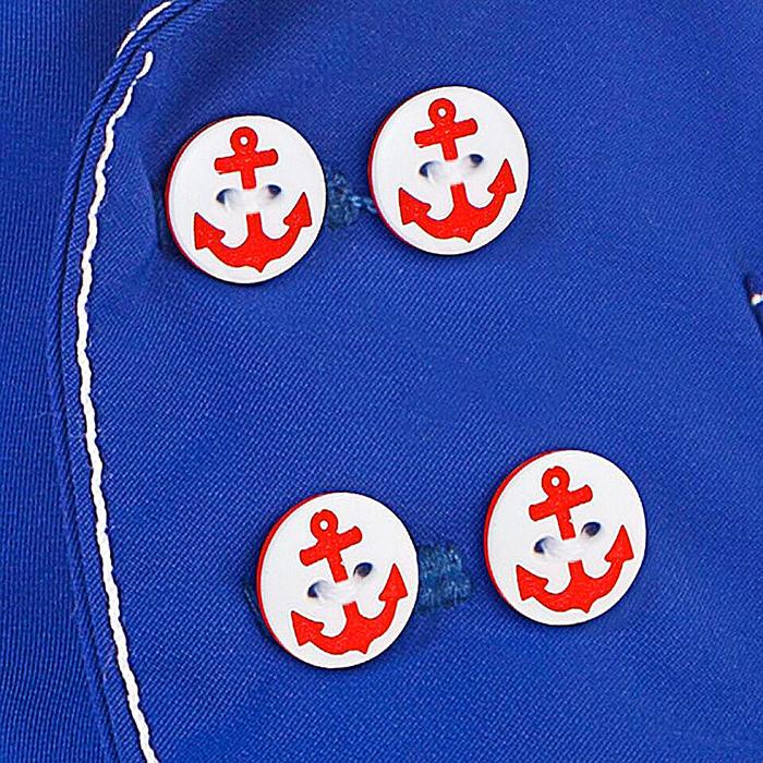 Мягкая игрушка "Басик" в синем кителе, 25 см