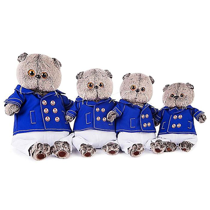 Мягкая игрушка "Басик" в синем кителе, 25 см