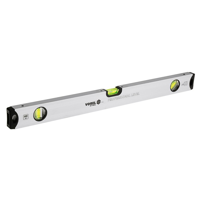 Уровень VOREL, 60 см, профессиональный, 3 глазка, алюминиевый
