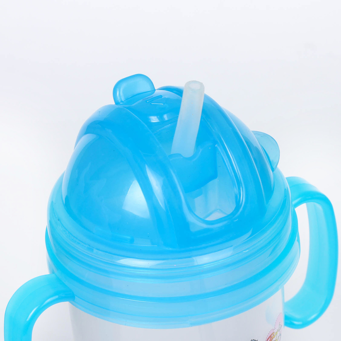 Поильник детский с трубочкой, 250 мл, от 9 мес., цвета МИКС