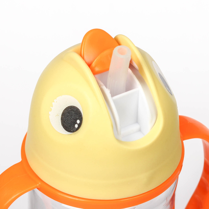 Поильник детский с трубочкой, 380 мл, от 9 мес., цвета МИКС