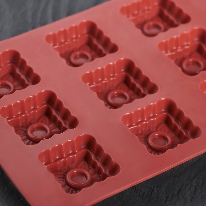 Форма для выпечки "Песочное печенье", 12 ячеек