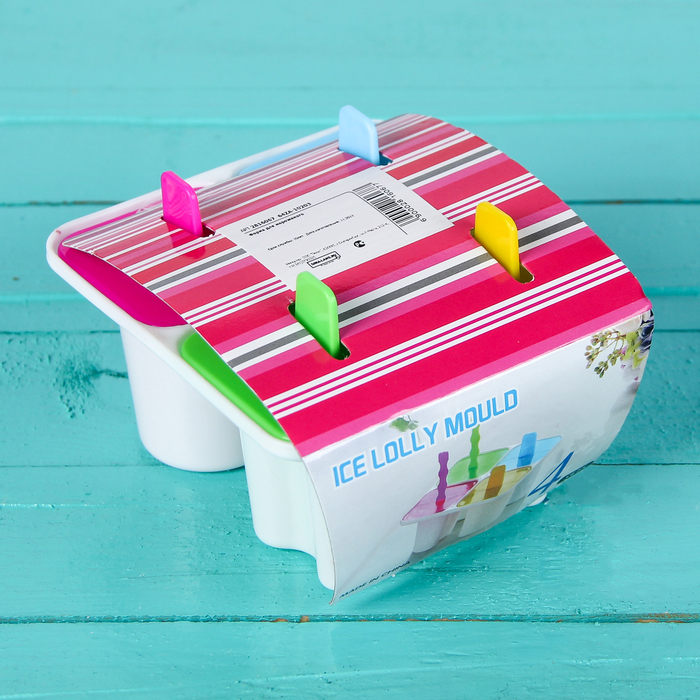 Форма для мороженого "Лолли", 4 ячейки, цвета МИКС