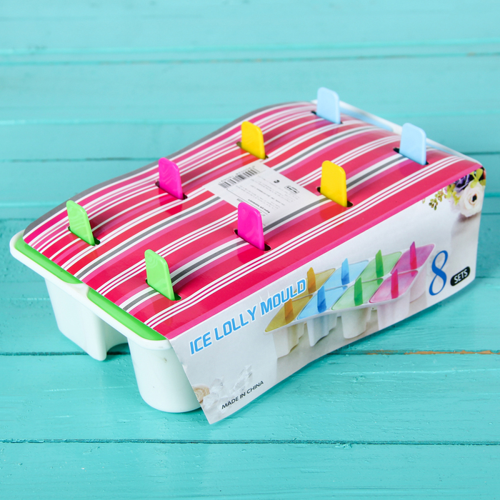 Форма для мороженого "Лолли", 8 ячеек, цвета МИКС