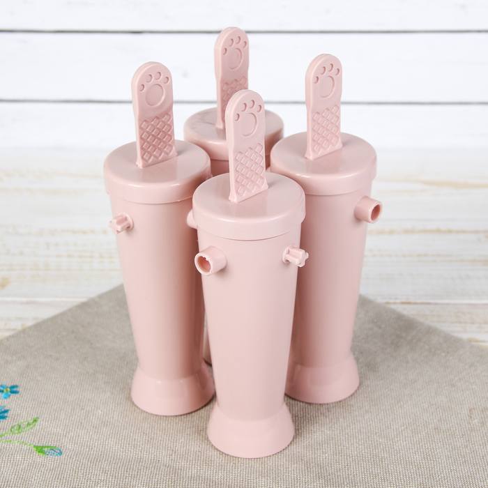 Форма для мороженого "Лапки", 4 ячейки, цвета МИКС