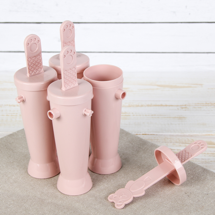 Форма для мороженого "Лапки", 4 ячейки, цвета МИКС