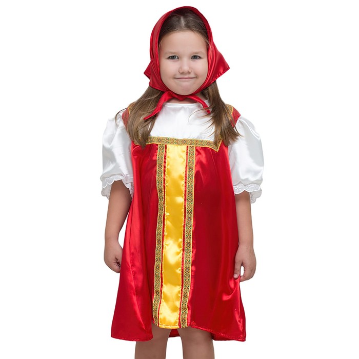 фото Карнавальный костюм "плясовой", цвет красный, 5-7 лет, рост 122-134 2355 бока