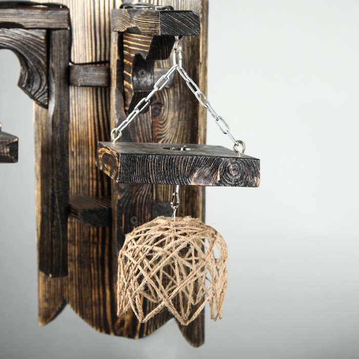 Бра деревянное "Коррида", 2 плафона, цвет палисандр