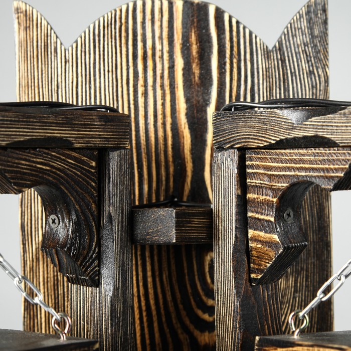 Бра деревянное "Коррида", 2 плафона, цвет палисандр