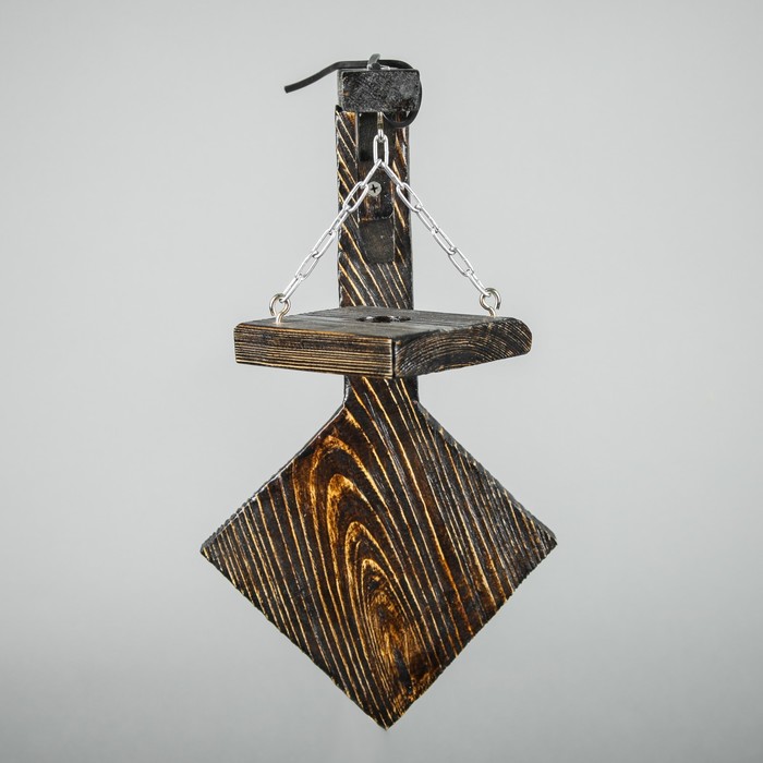 Бра деревянное "Циклоп", с квадратными плафонами, цвет палисандр