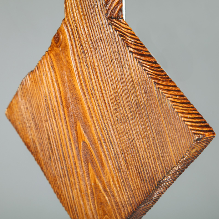 Бра деревянное "Циклоп", с квадратными плафонами, цвет тик