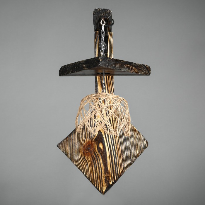 Бра деревянное "Циклоп", с треугольными плафонами, цвет палисандр