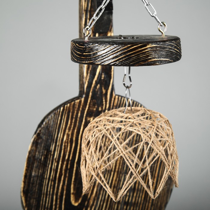 Бра деревянное "Циклоп", с круглыми плафонами, цвет палисандр