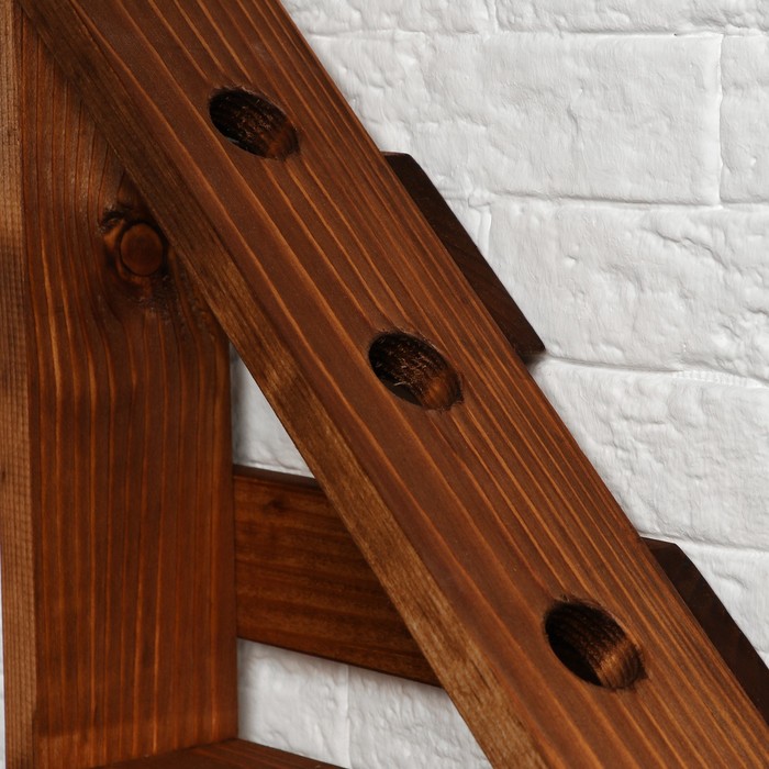 Полка для вина "Уголок Луиджи", массив сосны, 20 х 30 см