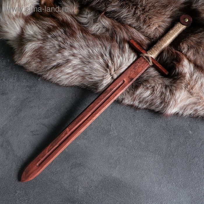 Сувенирное деревянное оружие Меч, 58 см, массив бука сувенирное деревянное оружие меч рыцаря 57 см массив бука микс 1 шт