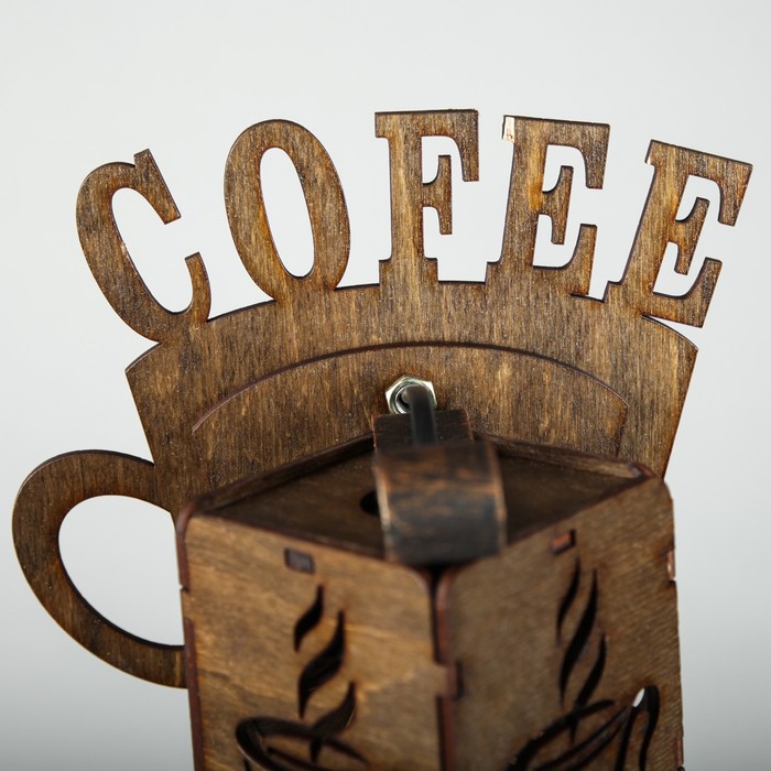 Бра деревянное "Кофе", с плафоном