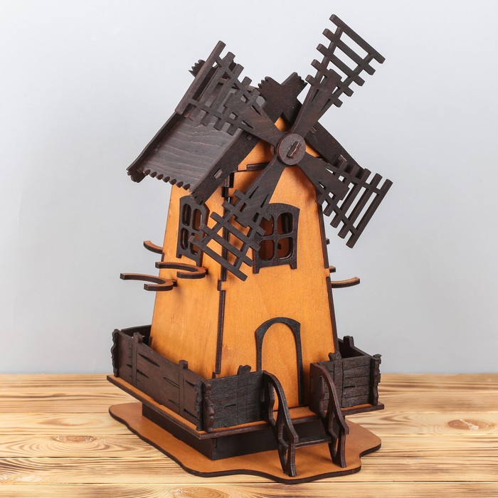 Мини-бар деревянный "Мельница", 40х26 см