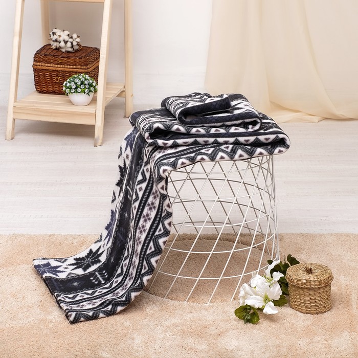 Плед 100*150 см,Y1 - 17 узор, 220г/м2,100% полиэстер