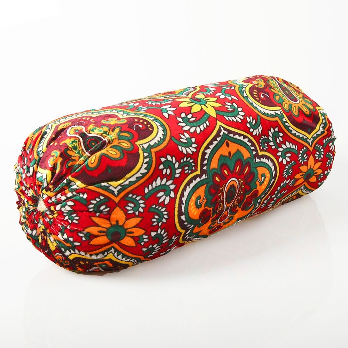 Подушка-валик из бархата узорная, наполнитель хлопок