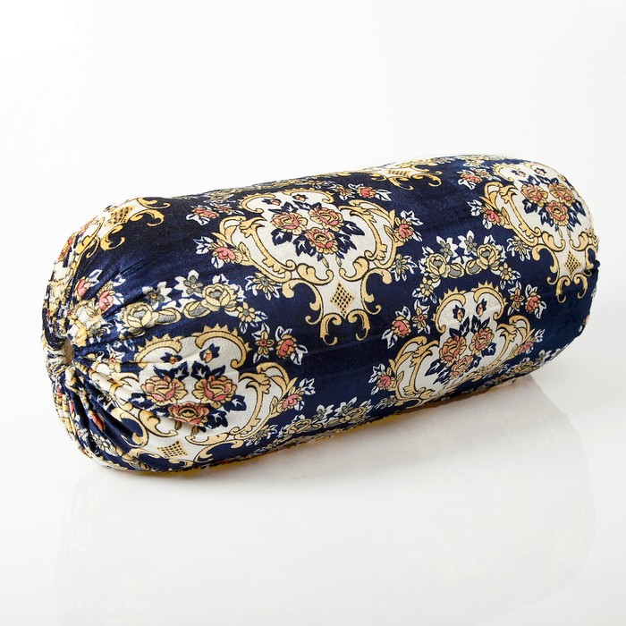 Подушка-валик из бархата с орнаментом, наполнитель хлопок
