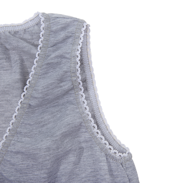 Топ женский 8.02 цвет серый меланж, р-р 52