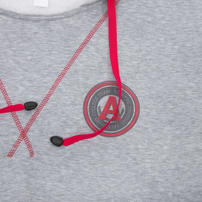 Худи женская 3263-03 цвет серый меланж, р-р 48