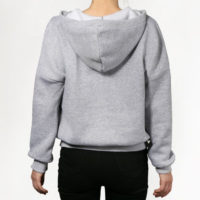 Худи женская 3263-03 цвет серый меланж, р-р 50