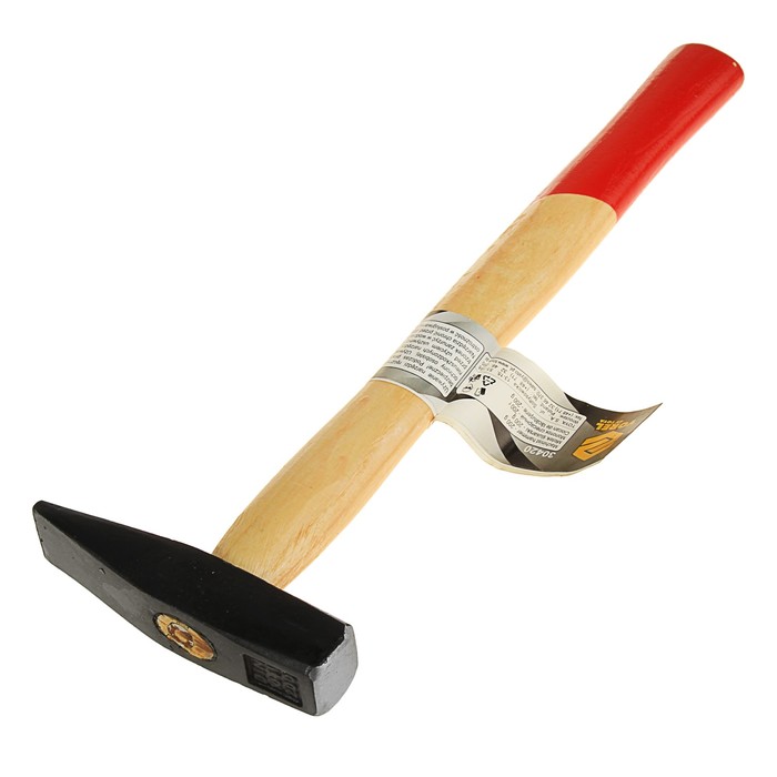 Молоток VOREL, cталь 45, 200 г, квадратный боёк, деревянная рукоятка