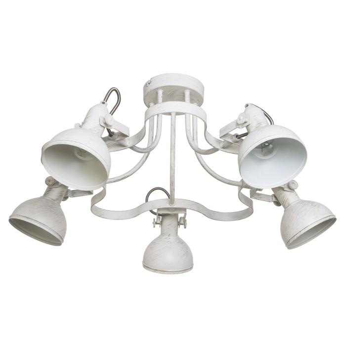 Люстра "Бастиан" 5 ламп 60W E14 золото-белый 64х64х34 см.