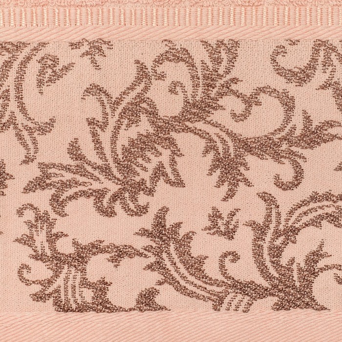 Полотенце махровое Морозные узоры", цв.кофейный, 70х135, хл100% ., 500 гр/м2