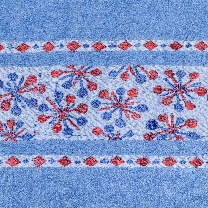 Полотенце махровое "Зонтики"(синий), 70х135 см ,100% хлопок ,380 г/м2