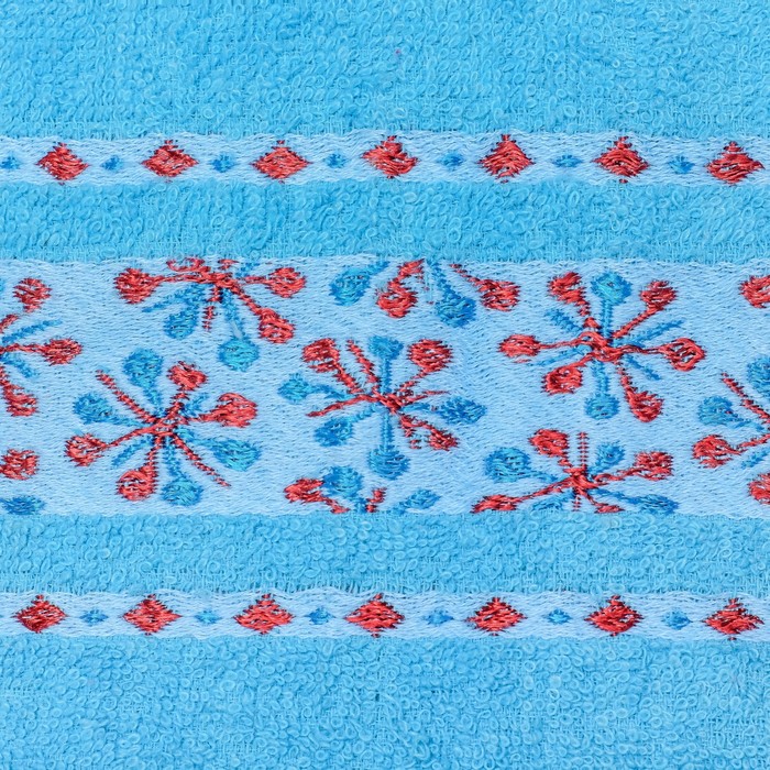 Полотенце махровое "Зонтики"(бирюзовый), 70х135 см ,100% хлопок ,380 г/м2