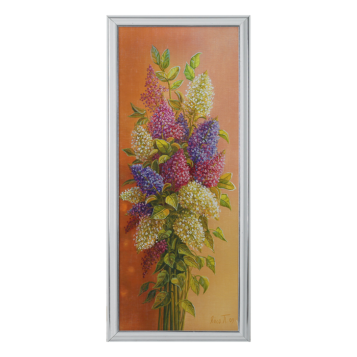 Картина "Букет разноцветной сирени" 23*53 см